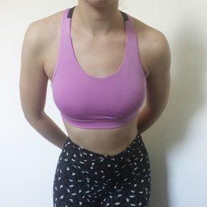 Lilac / Lavender Strappy Back Sports Bra